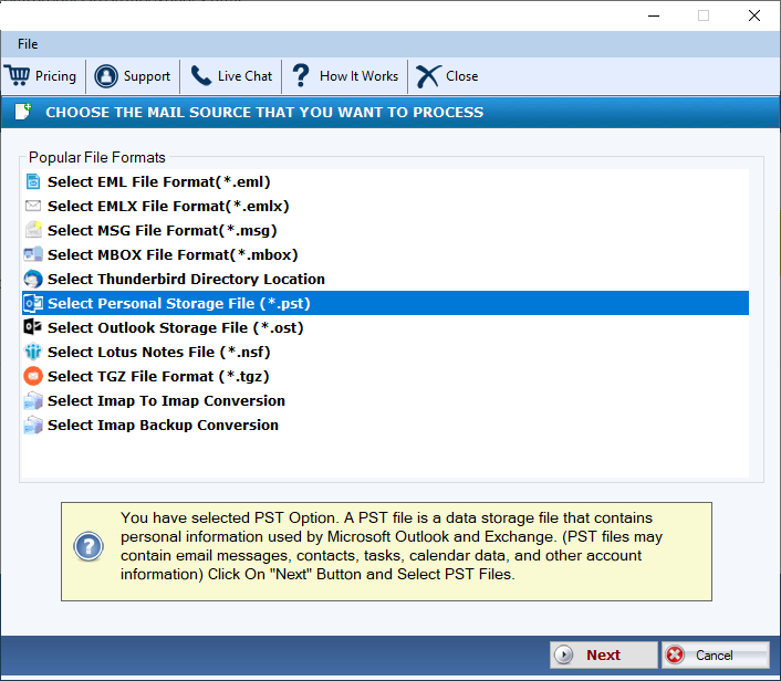DailySoft PST to EML converter software