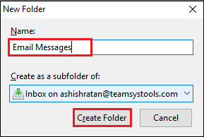 Create Folder Button