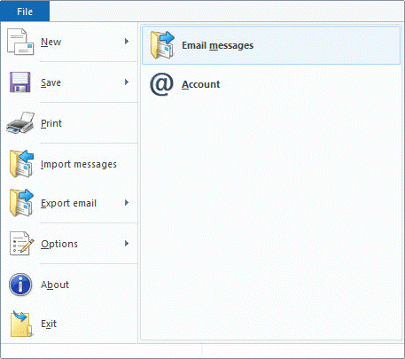 Email Messages Option. 