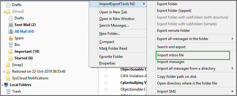 Import Mbox Files