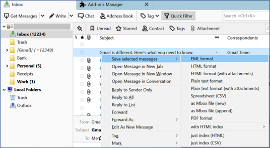 Save EML Format